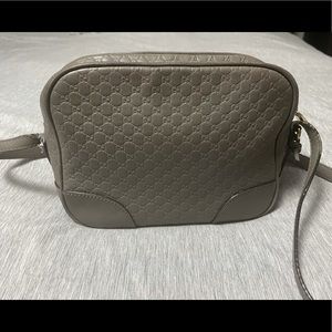 Gucci Microguccissima Mini Bree Messenger Grey Bag